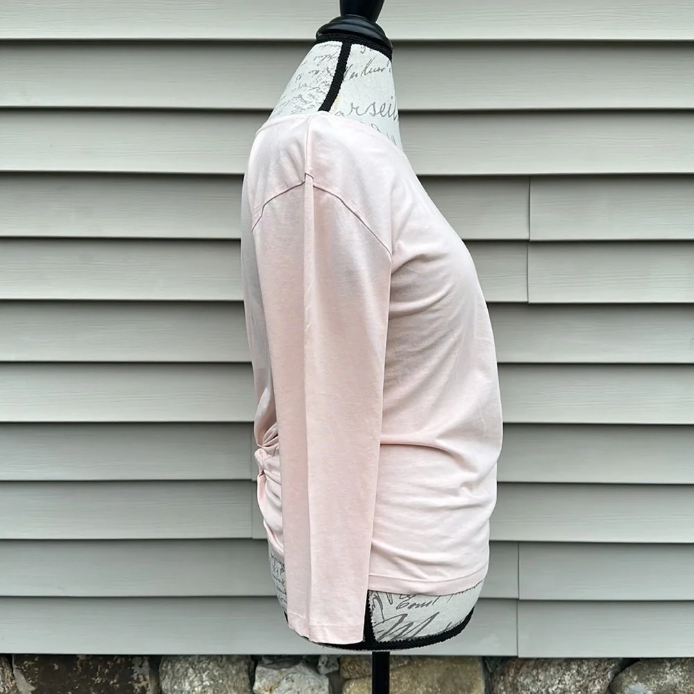 J. Crew Twist-back Long-sleeve T-shirt - Blush Pink